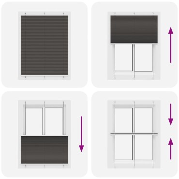 vidaXL Πλισέ περσίδα Μαύρο 110x100 cm Πλάτος υφάσματος 109,4 cm