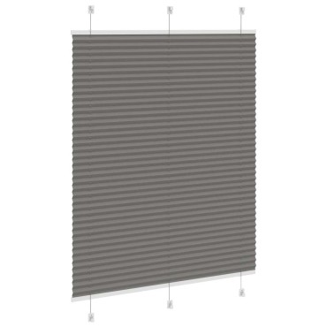 vidaXL Πλισέ περσίδα Ανθρακί 105x150 cm Πλάτος υφάσματος 104,4 cm