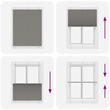 vidaXL Πλισέ περσίδα Ανθρακί 105x150 cm Πλάτος υφάσματος 104,4 cm