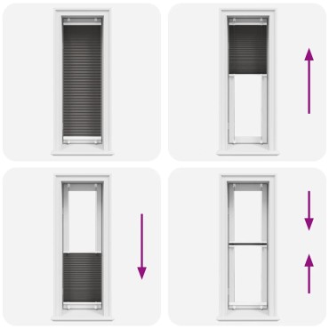 vidaXL Πλισέ περσίδα Μαύρο 50x100 cm Πλάτος υφάσματος 49,4 cm