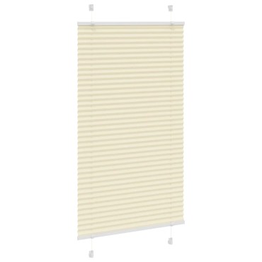 vidaXL Πλισέ περσίδα Κρέμα 80x150 cm Πλάτος υφάσματος 79,4 cm