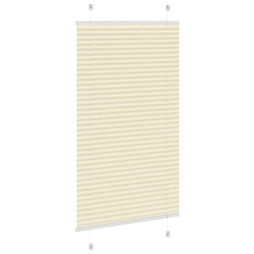 vidaXL Πλισέ περσίδα Κρέμα 80x150 cm Πλάτος υφάσματος 79,4 cm