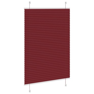 vidaXL Πλισέ περσίδα Μπορντό κόκκινο 95x150 cm Πλάτος υφάσματος