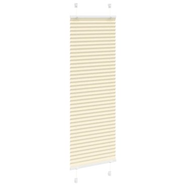 vidaXL Πλισέ περσίδα Κρέμα 40x100 cm Πλάτος υφάσματος 39,4 cm