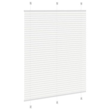 vidaXL Πλισέ περσίδα Λευκό 110x100 cm Πλάτος υφάσματος 109,4 cm