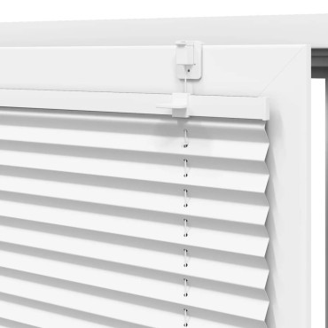 vidaXL Πλισέ περσίδα Λευκό 110x100 cm Πλάτος υφάσματος 109,4 cm