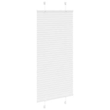 vidaXL Πλισέ περσίδα Λευκό 65x150 cm Πλάτος υφάσματος 64,4 cm