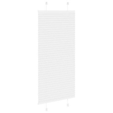 vidaXL Πλισέ περσίδα Λευκό 55x150 cm Πλάτος υφάσματος 54,4 cm