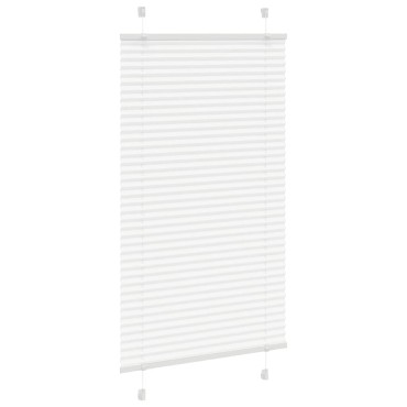 vidaXL Πλισέ περσίδα Λευκό 80x100 cm Πλάτος υφάσματος 79,4 cm