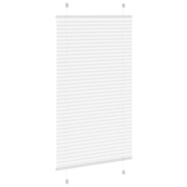 vidaXL Πλισέ περσίδα Λευκό 80x100 cm Πλάτος υφάσματος 79,4 cm