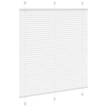 vidaXL Πλισέ περσίδα Λευκό 120x100 cm Πλάτος υφάσματος 119,4 cm