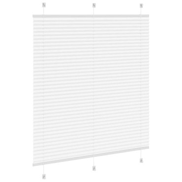 vidaXL Πλισέ περσίδα Λευκό 120x100 cm Πλάτος υφάσματος 119,4 cm