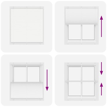 vidaXL Πλισέ περσίδα Λευκό 120x100 cm Πλάτος υφάσματος 119,4 cm