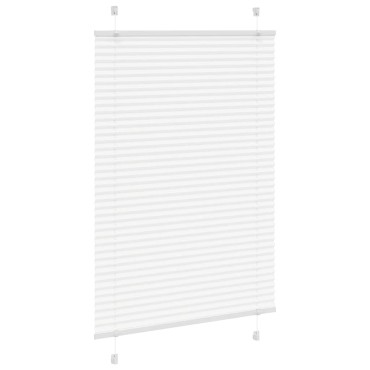 vidaXL Πλισέ περσίδα Λευκό 100x150 cm Πλάτος υφάσματος 99,4 cm