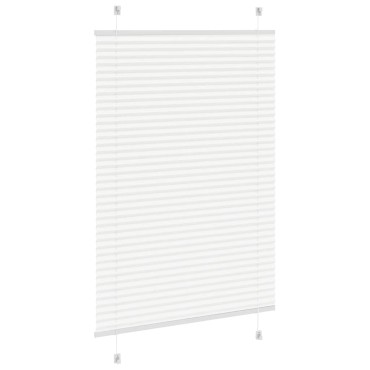 vidaXL Πλισέ περσίδα Λευκό 100x150 cm Πλάτος υφάσματος 99,4 cm