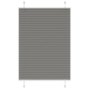 vidaXL Πλισέ περσίδα Ανθρακί 95x100 cm Πλάτος υφάσματος 94,4 cm