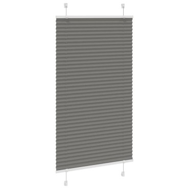 vidaXL Πλισέ περσίδα Ανθρακί 80x150 cm Πλάτος υφάσματος 79,4 cm