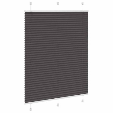 vidaXL Πλισέ περσίδα Μαύρο 105x150 cm Πλάτος υφάσματος 104,4 cm