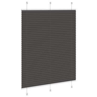 vidaXL Πλισέ περσίδα Μαύρο 105x150 cm Πλάτος υφάσματος 104,4 cm