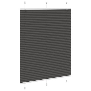vidaXL Πλισέ περσίδα Μαύρο 105x100 cm Πλάτος υφάσματος 104,4 cm