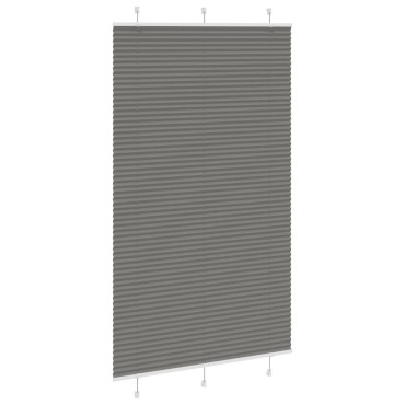 vidaXL Πλισέ περσίδα Ανθρακί 115x200 cm Πλάτος υφάσματος 114,4 cm