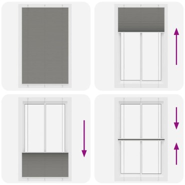 vidaXL Πλισέ περσίδα Ανθρακί 115x200 cm Πλάτος υφάσματος 114,4 cm