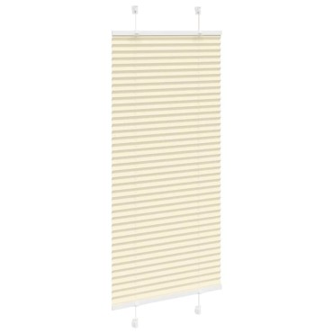 vidaXL Πλισέ περσίδα Κρέμα 65x150 cm Πλάτος υφάσματος 64,4 cm