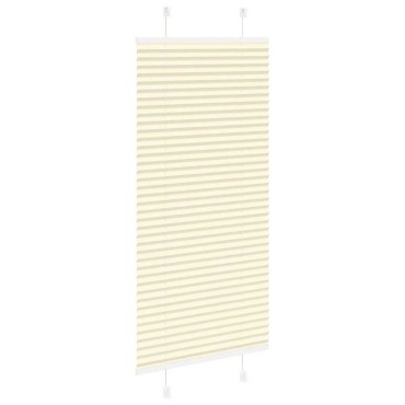 vidaXL Πλισέ περσίδα Κρέμα 65x150 cm Πλάτος υφάσματος 64,4 cm