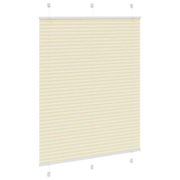 vidaXL Πλισέ περσίδα Κρέμα 105x100 cm Πλάτος υφάσματος 104,4 cm