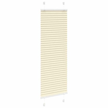 vidaXL Πλισέ περσίδα Κρέμα 45x100 cm Πλάτος υφάσματος 44,4 cm