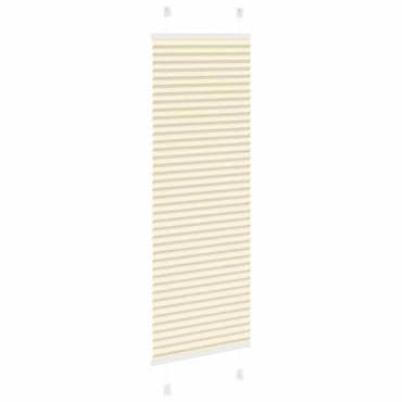 vidaXL Πλισέ περσίδα Κρέμα 45x100 cm Πλάτος υφάσματος 44,4 cm