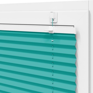 vidaXL Πλισέ περσίδα πετρόλ πράσινο 100x150 cm Πλάτος υφάσματος 99,4cm