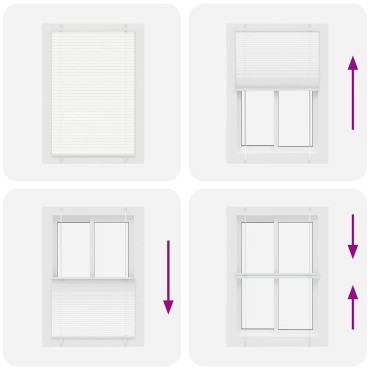 vidaXL Πλισέ περσίδα Λευκό 85x150 cm Πλάτος υφάσματος 84,4 cm