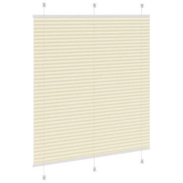 vidaXL Πλισέ περσίδα Κρέμα 115x100 cm Πλάτος υφάσματος 114,4 cm