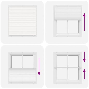 vidaXL Πλισέ περσίδα Λευκό 120x150 cm Πλάτος υφάσματος 119,4 cm