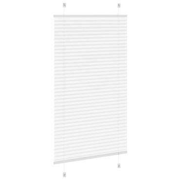 vidaXL Πλισέ περσίδα Λευκό 75x150 cm Πλάτος υφάσματος 74,4 cm
