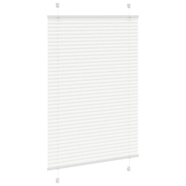 vidaXL Πλισέ περσίδα Λευκό 100x100 cm Πλάτος υφάσματος 99,4 cm