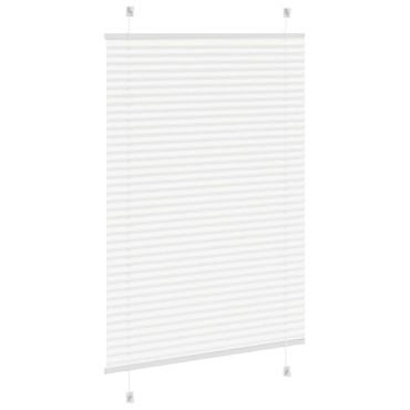 vidaXL Πλισέ περσίδα Λευκό 100x100 cm Πλάτος υφάσματος 99,4 cm