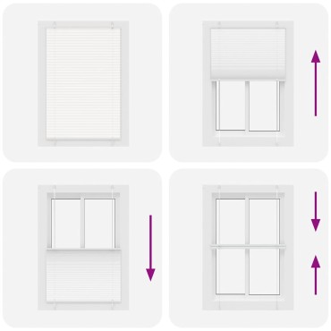 vidaXL Πλισέ περσίδα Λευκό 100x100 cm Πλάτος υφάσματος 99,4 cm