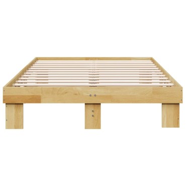 vidaXL Πλαίσιο κρεβατιού χωρίς στρώμα 120x200 cm μασίφ ξύλο δρυς