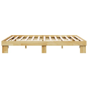 vidaXL Πλαίσιο κρεβατιού χωρίς στρώμα 150x200 cm μασίφ ξύλο δρυς