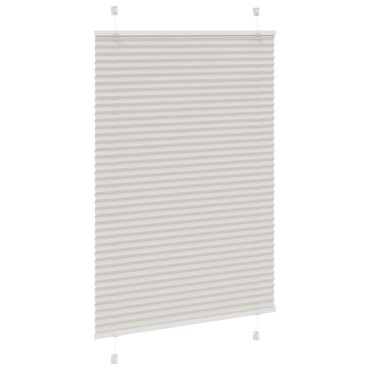 vidaXL Πλισέ περσίδα ανοιχτό γκρι 85x100 cm Πλάτος υφάσματος 84,4 cm