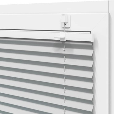 vidaXL Πλισέ περσίδα ανοιχτό γκρι 85x100 cm Πλάτος υφάσματος 84,4 cm