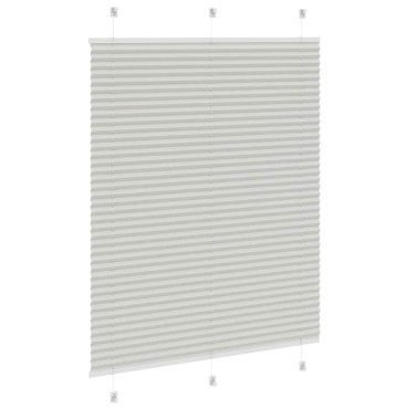 vidaXL Πλισέ περσίδα ανοιχτό γκρι 105x100 cm Πλάτος υφάσματος 104,4 cm