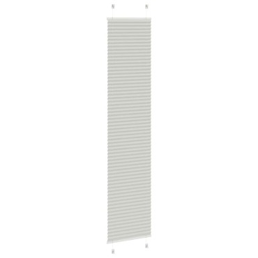 vidaXL Πλισέ περσίδα ανοιχτό γκρι 40x200 cm Πλάτος υφάσματος 39,4 cm