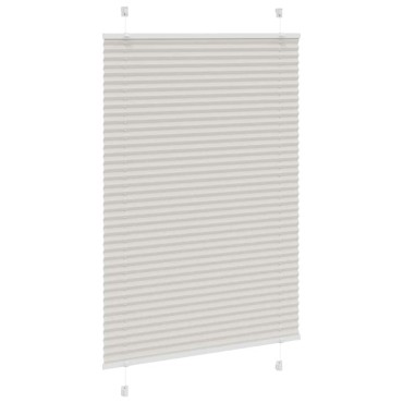 vidaXL Πλισέ περσίδα ανοιχτό γκρι 95x150 cm Πλάτος υφάσματος 94,4 cm