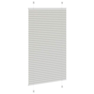 vidaXL Πλισέ περσίδα ανοιχτό γκρι 75x100 cm Πλάτος υφάσματος 74,4 cm