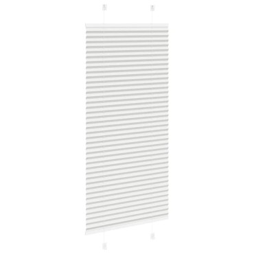 vidaXL Πλισέ περσίδα ανοιχτό γκρι 55x150 cm Πλάτος υφάσματος 54,4 cm