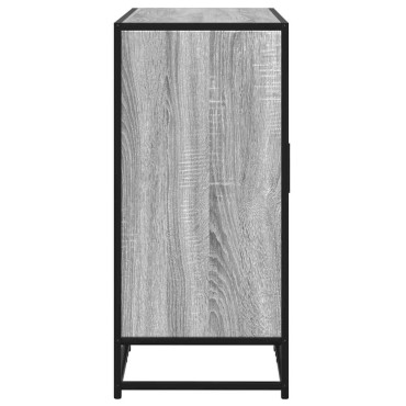 vidaXL Sideboard Γκρι Sonoma 92x35x76cm Ξύλινο μηχανουργικό ξύλο 1 τεμ.