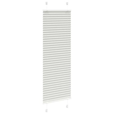 vidaXL Πλισέ περσίδα ανοιχτό γκρι 45x150 cm Πλάτος υφάσματος 44,4 cm